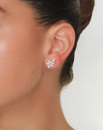 Lua - Full Stone Flower Cluster Earrings
