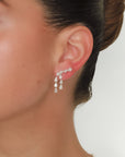 Cayetana - Diamond Drop Pear Earrings