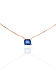 Solitaire Sapphire Necklace