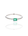 Mini Emerald Solitaire Ring