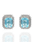 Topaz Double Halo Earring