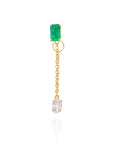 Lua - Emerald Piercing Dangle Diamond Marquise