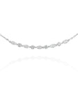Smile Diamond Necklace Round Marquise