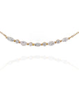 Smile Diamond Necklace Round Marquise