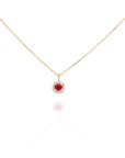 Idra - Mini Round Ruby Necklace