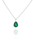 Roma - Pear shape emerald necklace