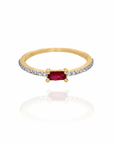Gilda - Solitaire Ruby Diamond Ring