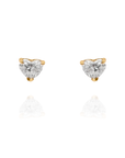 Elio - Heart Diamond Solitaire Earrings