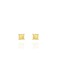 Caro - Solitaire Yellow Diamond Earrings