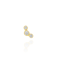 Triple Diamond Bezel Piercing