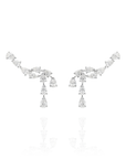 Cayetana - Diamond Drop Pear Earrings