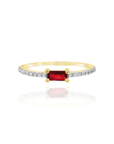 Gilda - Solitaire Ruby Diamond Ring