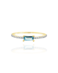Gilda - Solitaire Aquamarine Diamond Ring