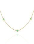 Livia - Bezel Emerald Necklace