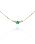Bianca -Smile Diamond Oval Emerald