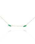 Celo -Three Drop Emerald Necklace