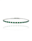 Dome - Emerald and Diamond Flexible Bangle
