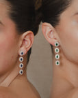 4 Sapphire Dangle Earring