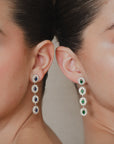 4 Emerald Dangle Earring