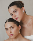 Petal Dangle Pearl Earring