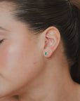 Oval Emerald Earrings
