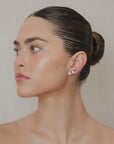 Paige - Green Tourmaline Climber Earrings