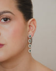 4 Emerald Dangle Earring