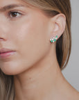 Cluster Emerald Diamond Earring