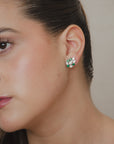 Emerald & Diamond Leaves Earring