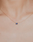 Solitaire Sapphire Necklace