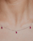 Joss - Ruby Drop Necklace