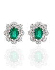Emerald Floral Earring