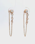 4 Diamonds Chain Earring