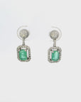 Dangle Cluster + Emerald Earrings