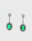 Cluster + Lady D Emerald Earrings