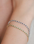 Emerald & Diamond Tennis Bracelet