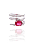 Elena - Pink Tourmaline Triple Ring