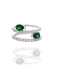 Sofia - Green Tourmaline Doble Ring