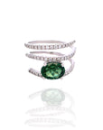 Elena - Green Tourmaline Triple Ring