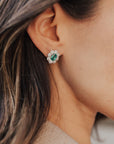 Emerald Floral Earring