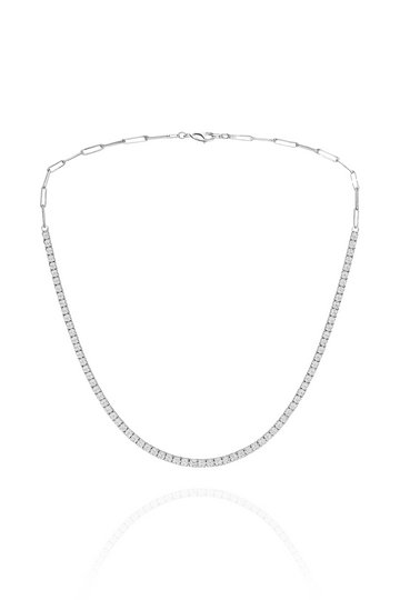 Tennis Paper Clip Necklace