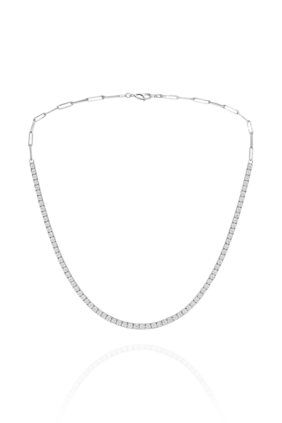 Tennis Paper Clip Necklace