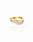 Bree - Curved Gold & Diamond Ring