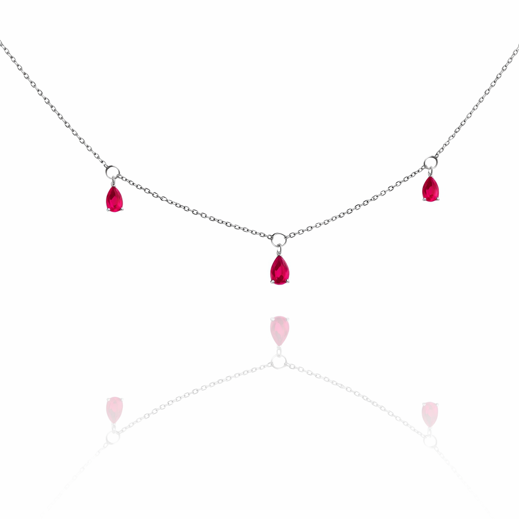 Joss - Ruby Drop Necklace