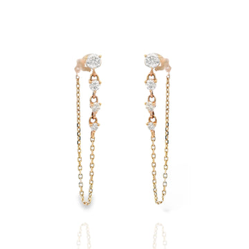 Aretes Cadena de Diamantes