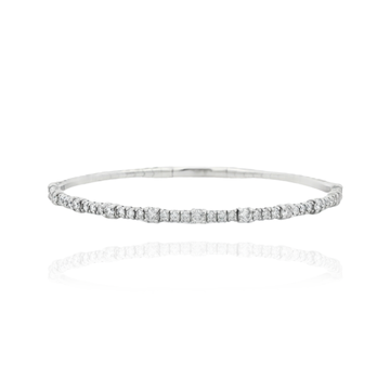 Nora - Flexible Bangle 1 Big 1 Small Diamond