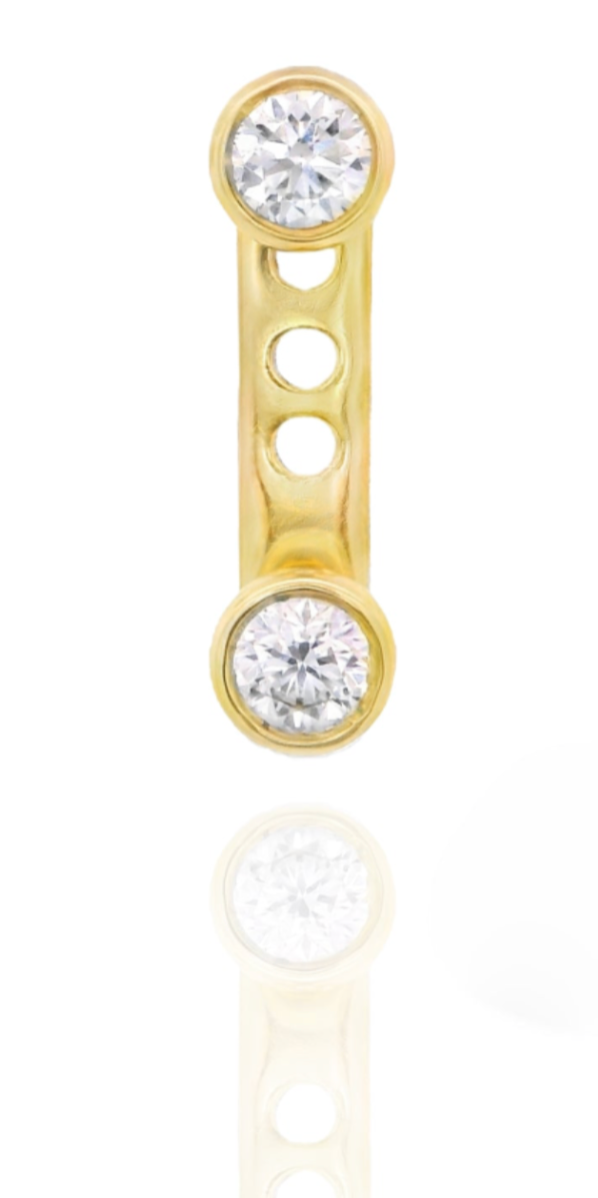 Vera- Diamond Bezel Earrings with Earjacket Set
