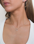 Lara - Circle diamond necklace