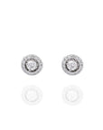 Diamond + Diamond Halo Earrings