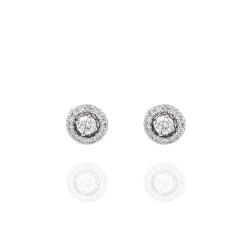 Diamond + Diamond Halo Earrings